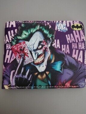 New batman joker dc comic anime manga leather wallet
